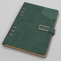 올몰 6공 다이어리 노트 그린 자석다이어리 가죽커버다이어리 만년다이어리