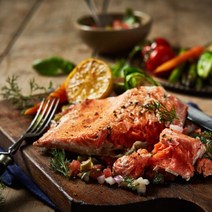 엘본F&B 자연산 연어 캐나다산 홍연어스테이크 1kg(500g 2팩)