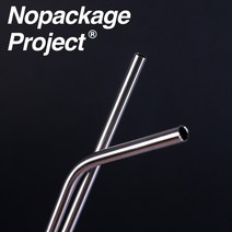 NPE 스테인레스 스텐 빨대 2종 [스테인리스 다회용 재활용빨대], 상세설명 참조, 일자형