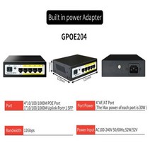 스위칭허브 POE스위치 공유기 STEAMEMO 액티브 기가비트 네트워크 IP 카메라 무선 AP 와이파이 라우터 CCTV용 SFP 10 100 1000Mbps 48V, 2.HY-GPOE204