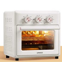 오븐형 에어프라이어 가정용 미니 오븐기 15 18L, 화이트 업그레이드 18L 터치스크린식