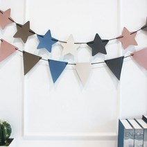 모노 가죽 가랜드 벽장식 2style 감성캠핑 소품, 단품