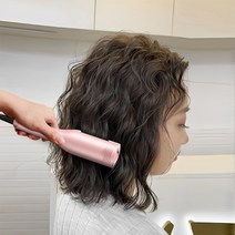 봉고데기 뿌리볼륨 물결 히피 펌 볼륨 빗 미용실 뽕 웨이브 롤 뿌리 와플 전문가 고데기 추천 52, 스타일링 세트 (에메랄드 헤어 스트레이트너 + 몰