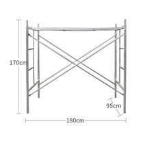 아시바 틀 비계 작업대 접이식 PT 바퀴 사다리 건축, 높이1.7미터및두께1.6섹션강철페달