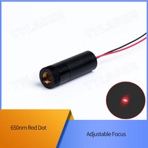 레이저 다이오드 모듈 포인터 산업용 등급 ACC 드라이버 초점 가능 레드 도트 D12X45mm 650nm 1mW, 06 100mW_01 GLass Lens