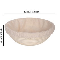 빵발효기 제빵발효기 발효기 타원형 천연 등나무 발효 빵 바구니 Banneton 반죽 고리 버들 대량 교정 천 라, 04 28CM
