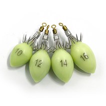 쭈꾸미봉돌 도토리 야광 봉돌 쭈꾸미 문어 갑오징어 봉돌 애자 에자, 14호, 1개