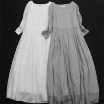 봄가을 여성원피스 긴팔 롱원피스 린넨 루즈핏 빅사이즈