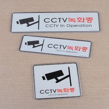 CAILOOM 가게 매장 창고 공장 유치원 방범 안내 사인 문패 출입문 안내판 CCTV녹화중 시스템사인 표지판, 195x65mm
