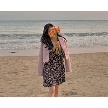 벨루시아 플라워 랩 미니 원피스