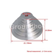 5 단계 A 타입 V 벨트 탑 풀리 벨트 외부 Dia 54-150mm (홀 직경 14mm 16mm 18mm 19mm 20mm 22mm 24mm 25mm, 01 Hole Dia 14mm