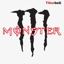 티커벨 몬스터02 데칼스티커 TKL-08, 대형-옐로우, 1개
