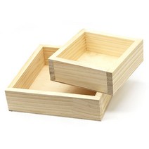 정사각트레이 원목반제품 M-03-049, 둘다(셋트)