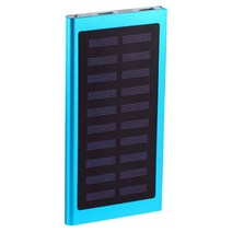 일체형 보조배터리 샤오미 보조배터리태양 보조베터리 50000mah 2 USB 외부 배터리 휴대용 전화 충전기 스, 05 파란