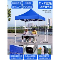 접이식 캐노피 천막 텐트 옥상 차광막 캠핑 대형 방수 조립식 지붕 주차 포장마차 그늘막 행사, 기본형 자동프레임 2x2 블루