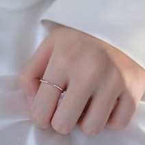 큐빅 심플 물고기 로골 커플링 브랜드 명품커플링 새끼손가락 산호 실반지 여자 은공예 실버주얼리 반지