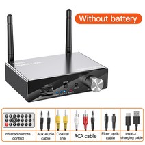 LDAC 동글 리시버 블루투스 5.3 수신기 스테레오 낮은 대기시간 AUX 3.5mm 잭 광학 무선 음악 오디오 어댑, 02 B_01 블루투스 v5.0