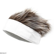 가발모자 가발썬캡 가발선캡 Men Women Sun Visors Caps With Hair Retro Street Style Wig Hat Adjustable, 01 HT4308WT2