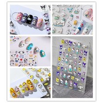 5D 스티커 산리오 고급 네일 엠보스티커 6종, 3번 쿠로미마멜