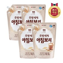 퐁퐁 아침보리 주방세제 리필, 4개, 1200ml