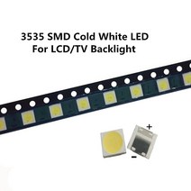 호환 TV 모니터 백라이트 수리 교체 100-1000PCS LG 3535 6V 2W/3V 1W 쿨 화이트 LCD led 스트립 조명 발광 다이오드 포함, [01] 50pcs 3V 1W
