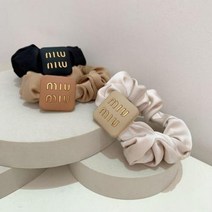 고급 스타일링 곱창밴드 헤어 슈슈 머리끈 아이보리