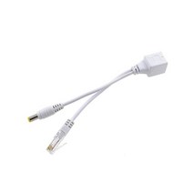 PoE 인젝터 스플리터 Poe 케이블 이더넷 어댑터 케이블을 통한 수동 전원 poe 분배기 rj45 인젝터 전원 공급 장치 모듈 ip 카메라 용 12-48v, 2피스