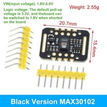 산소 농도 측정기 MH-ET 심박수 센서 모듈 Arduino 용 펄스 감지 혈액 산소 농도 테스트 MAX30102, 04 MAX30102 Black