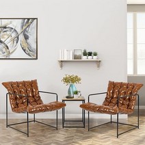 GIA Mid Century 모던 액센트 의자 및 라탄 엔드 테이블 세트 거실 침실 사무실용 2개 그린 벨벳 원단 커버 골드 메탈 베이스