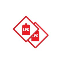 LPG충전 호스 가스 노즐 도시 가스 연결 부품 도관 경고 크리 에이 티브 자동차 위험, 빨간색, 1개
