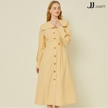 JJ지고트 와이드 칼라 버튼 디테일 원피스 GN3P0OP31