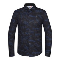 까스텔바작 남성 스트레치 전판 패턴 져지 셔츠_BGAFTS008BK