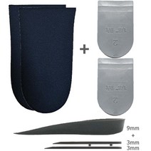 9mm + 3~6mm 조절가능 허벅지 다리길이차이 하지부동 깔창 남자용, 좌2개