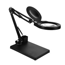 30배율 고화질 탁상용 확대경 루빼 스탠드 LED 어르신 독서용 수리용 은행돋보기 수리대 작업 20배율 10배율, 블랙 30배 (겸용)