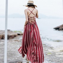 Happy shopping 비치원피스 트로피칼 브이넥 롱쉬폰원피스 mLY150