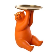오브제조각 인테리어장식 소품 화이트 베어 동상 스토리지 트레이 북유럽 장식 입상 106, 협력사, e