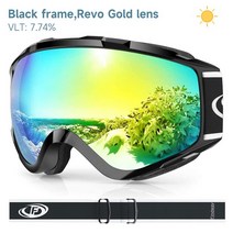 Findway 이중 안개 방지 스키 고글 성인용 UV 보호 안경 스노우 모빌 청 야외 스포츠, 03 Black frame gray