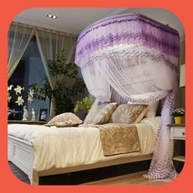 침대모기장 여름모기장 캐노피 침대 모기장 120X200CM 퍼플
