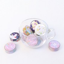 마넷 캐릭터 마스킹테이프 ver.3, 07.StarlightRabbitW(Rainbow)