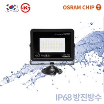 국산 LED 냉동고겸용 투광기 50W 흑색 방습등 냉동창고조명 투광등, 1개, 전구색