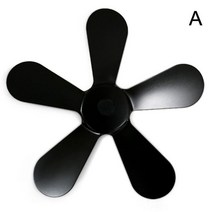 무동력팬 난로팬 겨울난로 벽난로 팬 교체 5 블레이드 알루미늄 합금 저소음 겨울 나무 로그 굽기 열 분, 01 Black