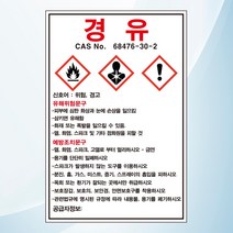 경유 물질안전보관자료 MSDS 위험안내 주의 경고 포맥스 표지판