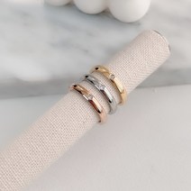 셰릴비 심플 커플링 큐빅 크리스탈 써지컬 레이어드 약지 데일리 링 반지