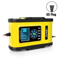 파워뱅크 캠핑 차박 12a 자동차 배터리 충전기 12 v 12v 24v 펄스 수리 자동차 lifepo4 오토바이 자동차 배터리 충전기 agm 젤 efb 납산, 노란색 미국 플러그