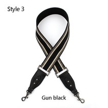 캔버스 와이드 스트랩 쿠론호환 가방끈 크로스가방끈, 3 gun black
