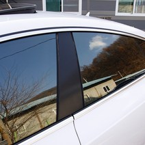 아우디 A7 4G8 B필러 기스방지 카본 데칼스티커, 헤어라인실버