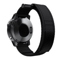 Garmin Fenix 2 3 3hr Sapphire Quaitx 3 5 시계대 가민 26mm 22mm 나일론 벨크로 손목 밴드 시계 줄, 블랙