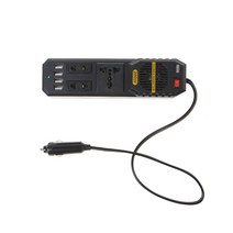 200W 자동차 4 포트 USB 12V DC에서 AC 220V 차량 전원 인버터 어댑터 변환기, 1개