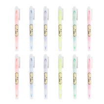 HAOCAI 캔디색 투시창 더블헤드 형광펜 6색, 2세트, 캔디색 형광펜 6종 세트