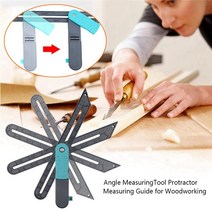 각도자 Adjustable Angle Ruler With LockFast Marking Woodworkers Accessories Contour Edge Goniometer, 한개옵션0